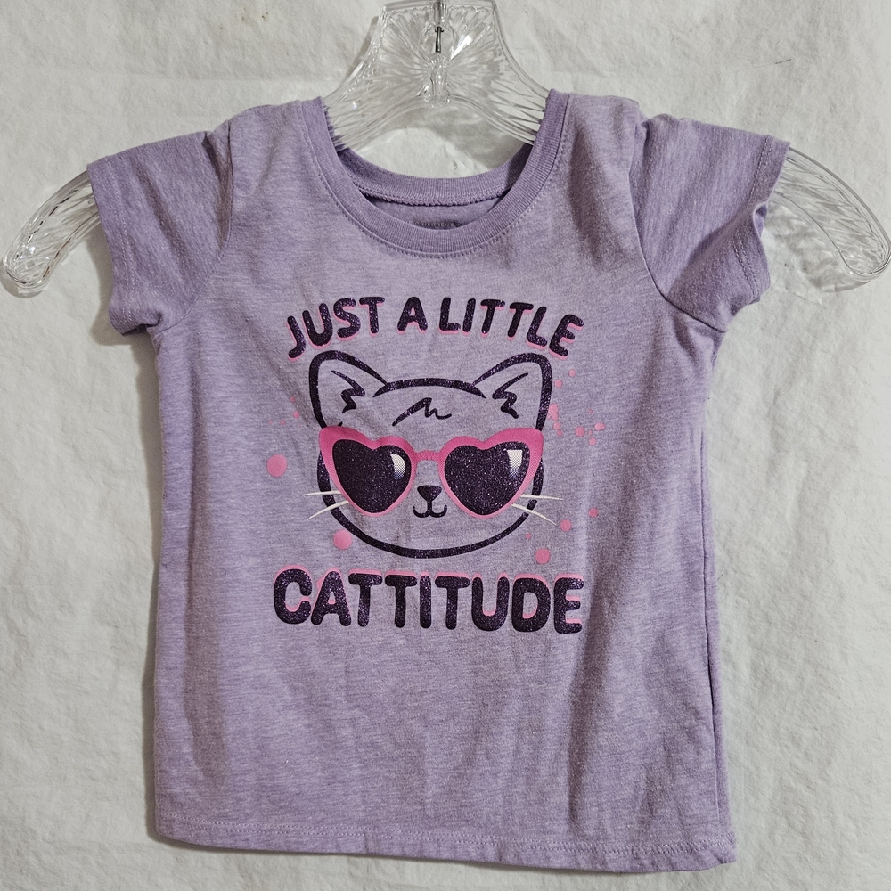 The Children's Place Lavender Cat Graphic Tee